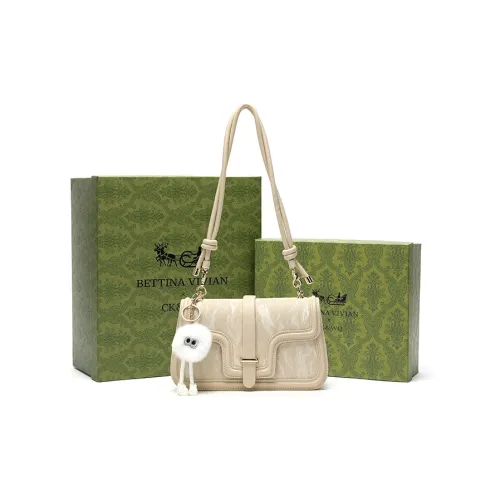 BETTINA VIVIAN ПУ (полиуретан) Сумка через плечо Стандартная Женская Бежевая Абрикосовая