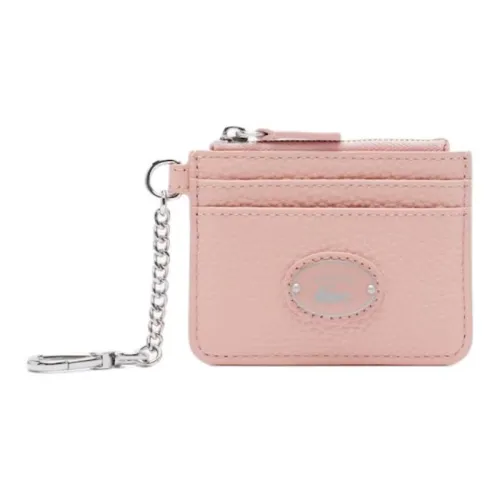 LACOSTE Телячья кожа Держатель для карт Женский Вишневый цветок Розовый