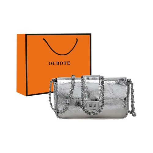 OUBOTE Сумка через плечо из коровьей кожи Mini Women's Silver