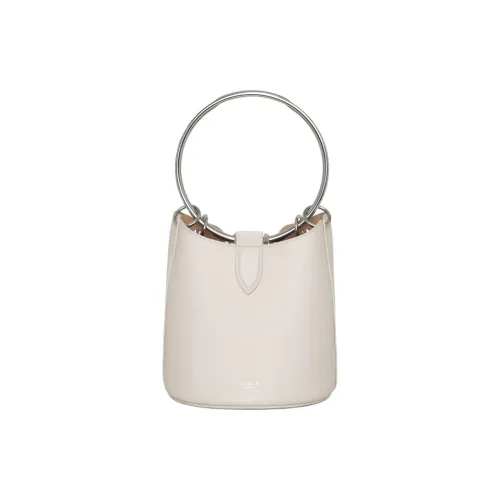 Alaia Телячья кожа Ведрообразная сумка Средний размер Женская Слоновая кость