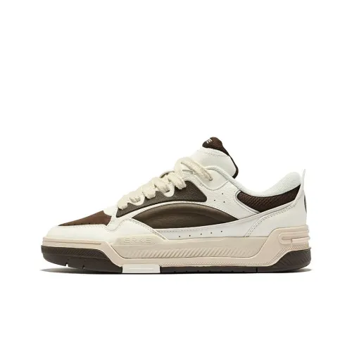 Erke Удобный 2,0 Slip-Resistant Abrasion-Resistant Низкий Топ Скейтборд Кроссовки Мужской Микрокристаллический Белый