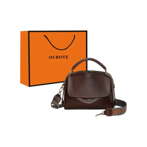 OUBOTE Сумка через плечо из коровьей кожи с синтетической кожей обычная женская кофейного цвета