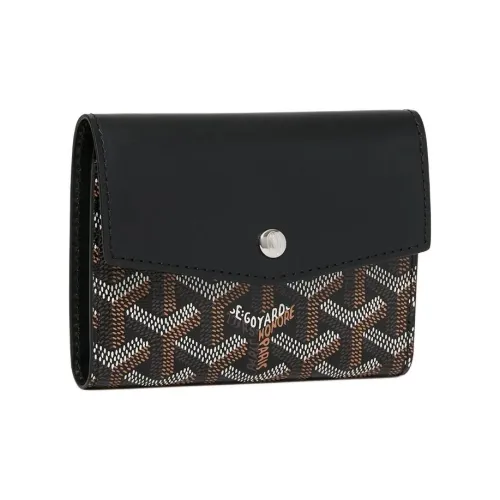 GOYARD Холст Телячья кожа Кошелек Унисекс Черный