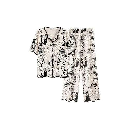 The Story Of The Flower Season Пижама Набор Женские Белые