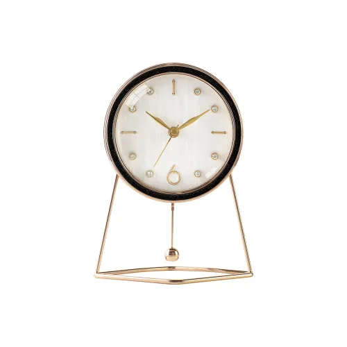 HENSE Кварцевый механизм Металл Настольные часы Унисекс Белый HD56