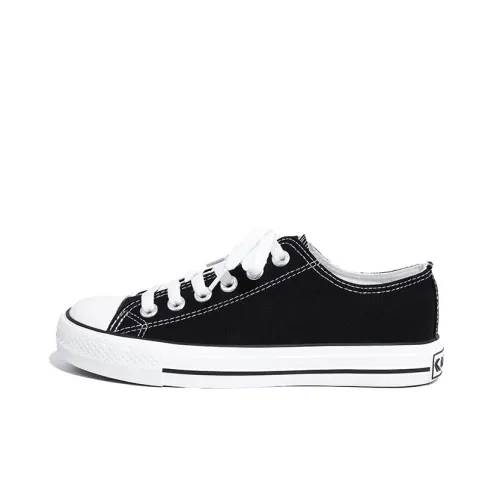 Dafu leaps forward Low-Top Canvas Shoes Black Unisex