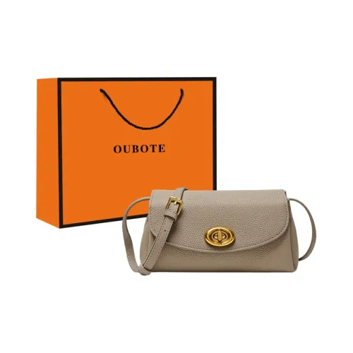OUBOTE Сумка через плечо из коровьей кожи с синтетической кожей женская слоновая серая