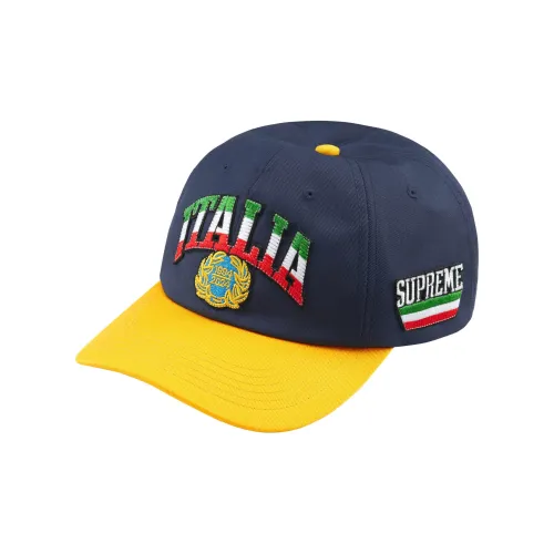 Supreme Хлопковая Смешанная Твил Кепки Унисекс Синий