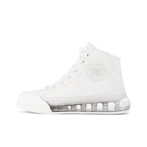 Shoes53045 Повседневные Высокие Кеды Белые Унисекс