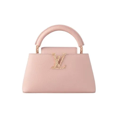 LOUIS VUITTON Capucines Кожа Капусин Сумка через плечо Тоут Сумка на одно плечо Мини Женская Светло-розовая