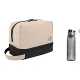 Double-Layer Khaki + Fashion Спортивная бутылка для воды Серый