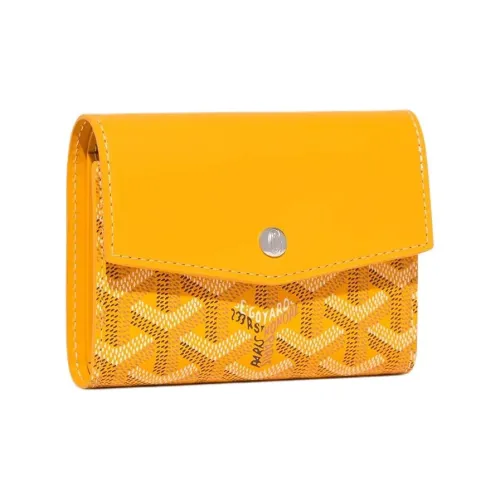 GOYARD Холст Телячья кожа Кошелек Унисекс Желтый