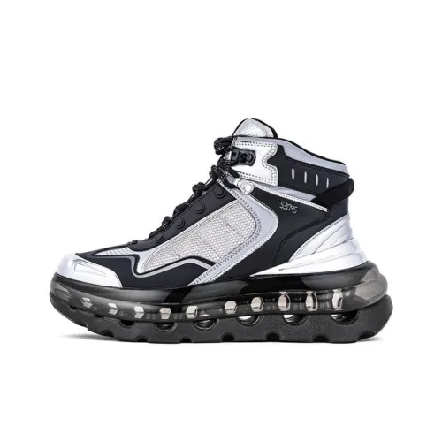 Shoes53045 Повседневные высокие кеды, серебристо-серый, унисекс
