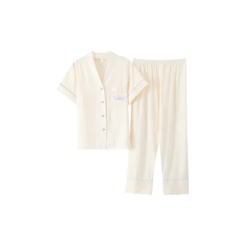 The Story Of The Flower Season Пижама Набор Женские Белые