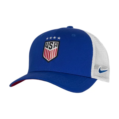 Nike Хлопковые кепки унисекс синие