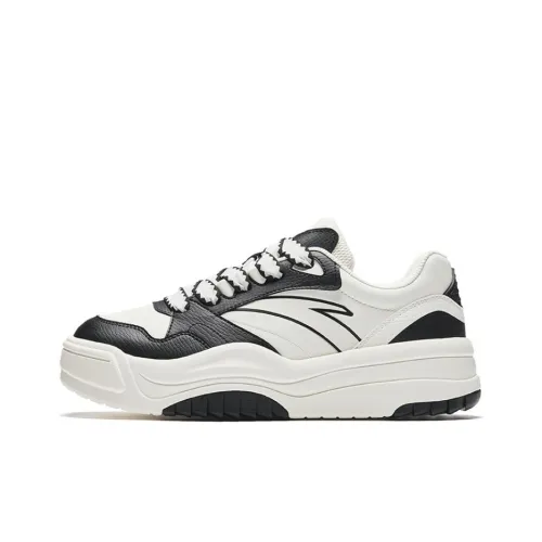 ANTA Устойчивые к истиранию Низкие кроссовки для скейтбординга Мужские Белые Черные