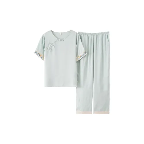 The Story Of The Flower Season Пижамный комплект женский светло-синий