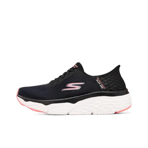 Skechers MAX CUSHIONING ELITE Низкий Топ Повседневные Беговые Кроссовки Женские Черный Розовый
