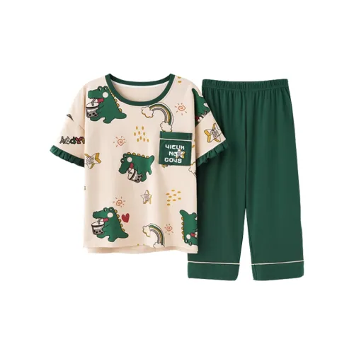 H YXIANG Пижамный комплект женский зеленый