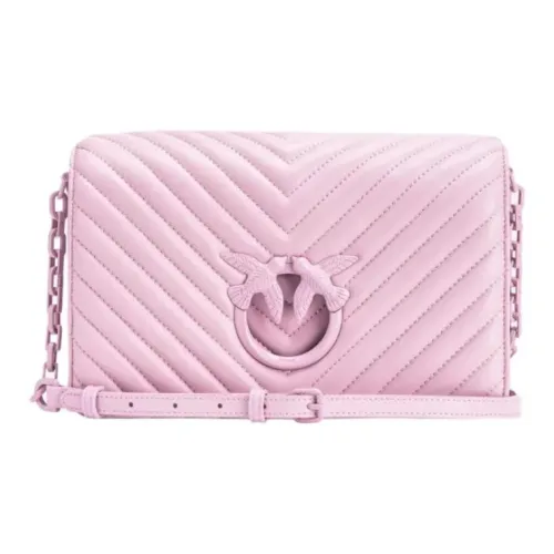 PINKO Click series Овчина с коровьей кожей Сумка через плечо Женская Светло-фиолетовая