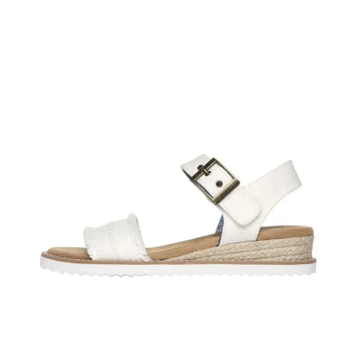 Skechers BOBS Desert Kiss Adobe Принцесса one Ремень Сандалии Плоская подошва Женские Белые