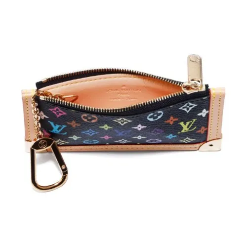 LOUIS VUITTON ПВХ Металл Холст Брелоки Женские Черный