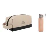 Одиночный слой хаки + модный спортивный бутылка для воды розового цвета