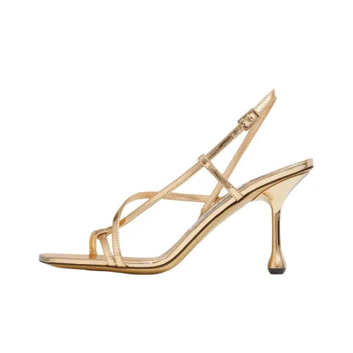 Jimmy Choo ETANA 80 One Ремень Сандалии 8 см Женские Золото
