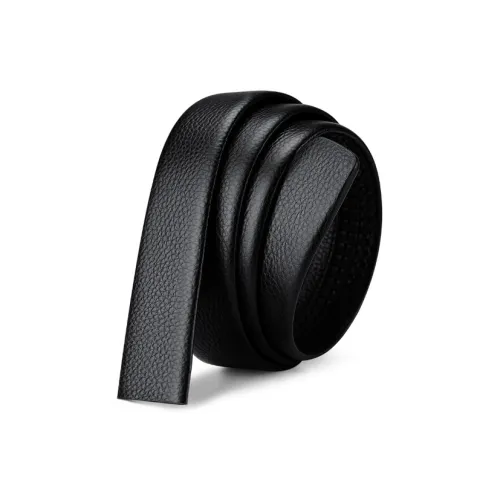 FORTEI Ремни из натуральной коровьей кожи мужской черный ширина 3,5 см набор в подарочной коробке