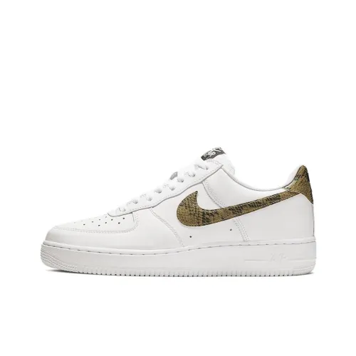 Nike Air FORCE 1 Low Ретро PRM QS Змеиный принт Низкий топ Скейтбординг Кроссовки Унисекс Белый