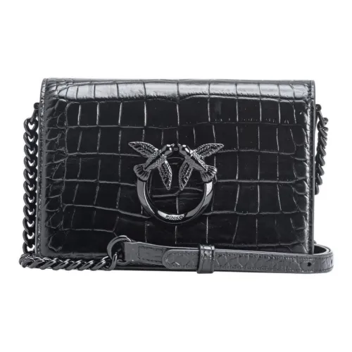 PINKO Click Collection Love Bag Сумка через плечо из коровьей кожи Мини Женская Черная