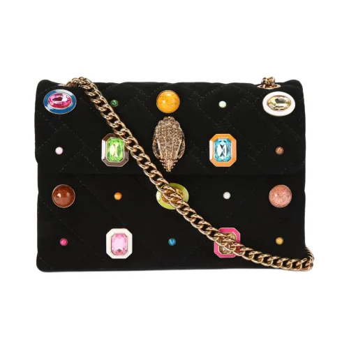 Kurt Geiger London Лакированная кожа Сумка через плечо Средняя Женская Черная