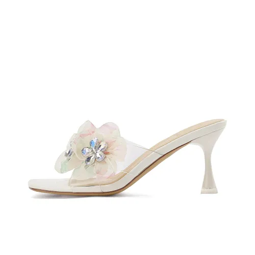 JOSINY Банкет Узкий каблук Slide Сандалии Женские Экрю Светло-розовый