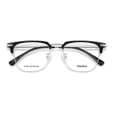 Чёрный и серебряный, 0 степень, анти-синий свет, плоская подошва, зеркальное покрытие