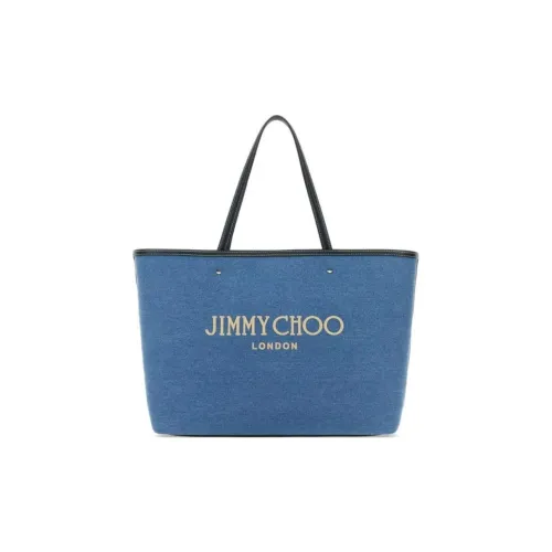 Jimmy Choo Denim Tote Bag Shopping Bag Women's Blue