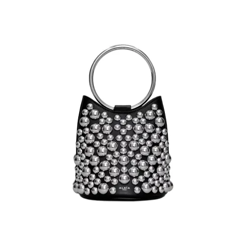 Alaia Телячья кожа Ведрообразная сумка Мини Женская Черная