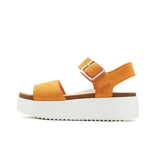 Clarks One Ремень Сандалии Апельсин Женские