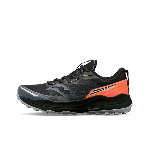 Saucony Xodus Ultra 2 Slip-Resistant Abrasion-Resistant Low-Top Беговые кроссовки Мужские Черные