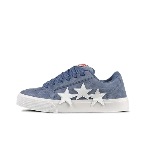 LuzaoT SUPER DRAG Звезды Обувь Износостойкая И Легкий Низкий Топ Кроссовки для скейтбординга Унисекс Морской синий Белый