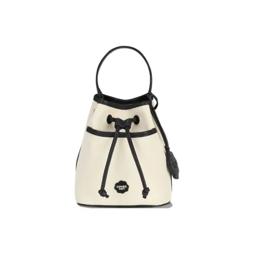 COVERNAT Хлопковая ведрообразная сумка маленькая женская черная