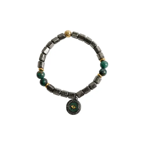 DREAM PARTY Вулканический камень Медный сплав Синтетический кубический цирконий Браслет с бусинами Унисекс