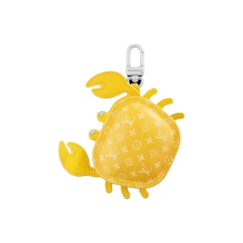 LOUIS VUITTON Шармы Кожа Панельная Холщовая Сумка Аксессуар Женский Желтый
