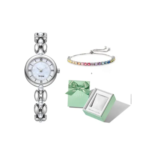 JUVET Shimmery Collection Кварцевый механизм Женские часы Watch Серебристый циферблат