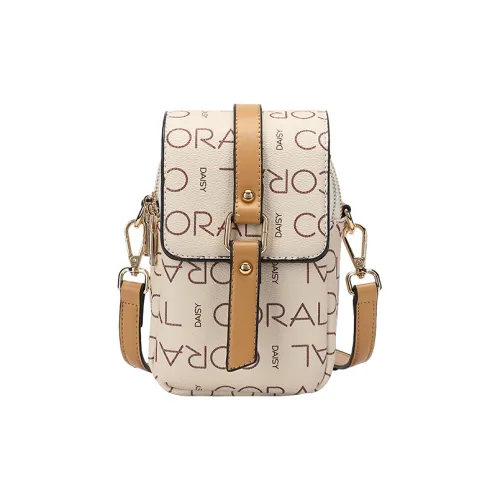 CORALDAISY Сумка из синтетической кожи сумка через плечо сумка на плечо чехол для телефона стандартный женский кофейный экрю