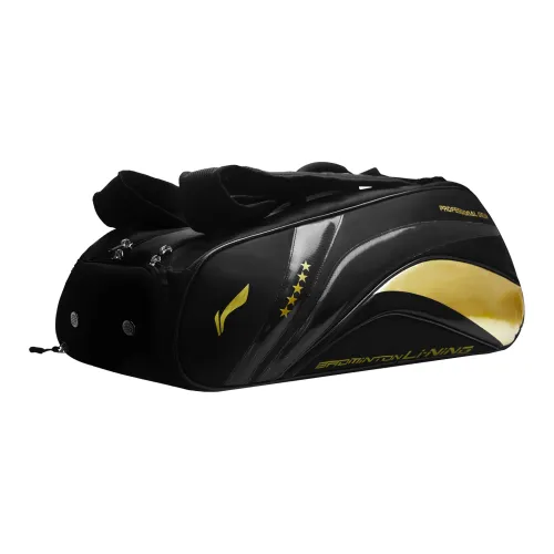 Лайнер Полиэстер Двойной Плечо Спортивная Сумка Унисекс Черное Золото
