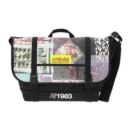 Manhattan Portage Peter Sutherland Коллаборация Ткань Сумка через плечо Сумка на плечо Унисекс Черный