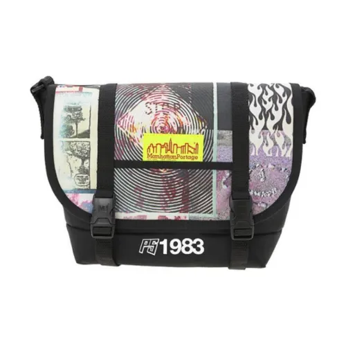 Manhattan Portage Peter Sutherland Коллаборация Ткань Сумка через плечо Сумка на плечо Унисекс Черный