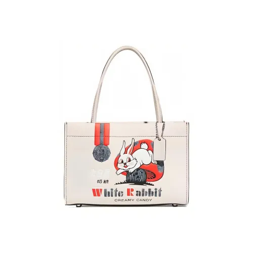 COACH Baymax Rabbit Collaboration Cashin Корова Кожа Сумка Маленькая Women's White