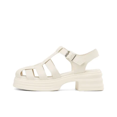 JOSINY Римские сандалии Женские Экрю Черный