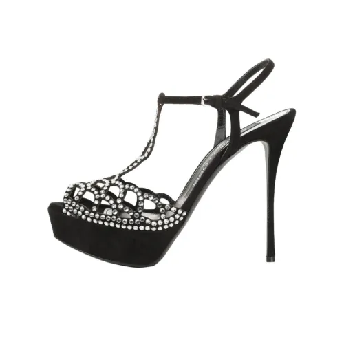 SERGIO ROSSI Sr Mermaid One Strap Sandals 9cm Women's Black